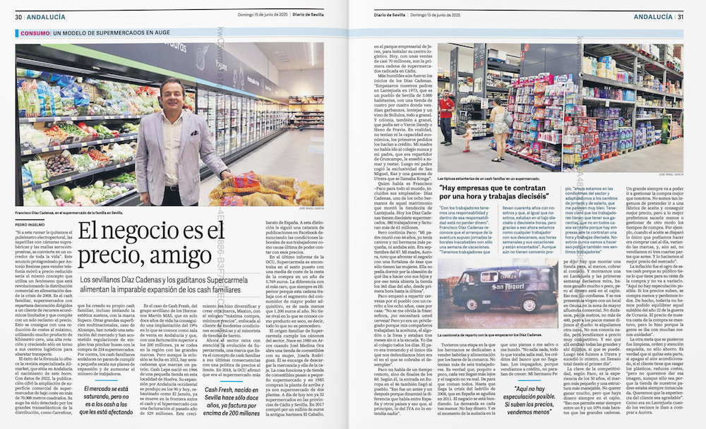 Nuestro modelo, en el punto de mira: el Diario de Cádiz pone en valor la filosofía Díaz Cadenas