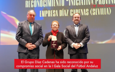 Grupo Díaz Cadenas recibe un reconocimiento por su compromiso social en la I Gala Social del Fútbol Andaluz